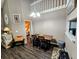 Charming dining area featuring high ceilings and views into a bedroom through a window at 1988 Georgia S Cir, Clearwater, FL 33760