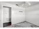 A bedroom with a ceiling fan and a closet; ready for upgrades to create a cozy sanctuary at 200 S Bayshore Blvd, Clearwater, FL 33759