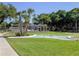 Tranquil community park featuring a decorative water fountain and lush greenery at 2256 Spanish Dr # 42, Clearwater, FL 33763