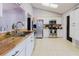 Open kitchen with stainless steel appliances, ample storage, and butcher block countertops at 2427 Comerwood Dr, Spring Hill, FL 34609