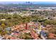 Scenic aerial view showcasing the colorful townhomes and lush landscaping of the community at 3610 42Nd S St # C, St Petersburg, FL 33711