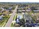 Aerial view of a modern two-story home with an in-law suite, landscaping, and a two-car garage at 4501 24Th S Ave, St Petersburg, FL 33711
