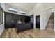 Stunning kitchen with a center island, high-end stainless steel appliances and custom modern black cabinetry at 4501 24Th S Ave, St Petersburg, FL 33711