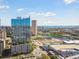 Tampa EDITION condo aerial view showcasing the skyline, bay, and scenic waterfront views at 777 N Ashley Dr # 1509, Tampa, FL 33602