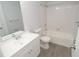 Well-maintained bathroom with a bathtub and updated vanity, offering a refreshing space at 8659 Fancy Finch Dr # 202, Tampa, FL 33614