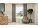 Charming Bedroom features a window view, comfortable rocking chair, and stylish decor at 9352 Bonita Mar Dr, Parrish, FL 34219