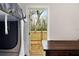 Backyard view from inside with the door open to the patio at 13381 Glory Ln, Brooksville, FL 34614
