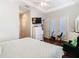 Bedroom with view of the yard at 13422 Niti Dr, Hudson, FL 34669