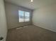 Bedroom showcasing a window letting in natural light with neutral walls and carpeted flooring at 17048 James Trl, Parrish, FL 34219