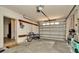 Spacious two-car garage with ample room for storage and a side entrance to house at 536 Ontario Ave, Crystal Beach, FL 34681