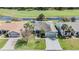 Charming single Gathering home aerial view with mature landscaping at 10237 Collar Dr, San Antonio, FL 33576