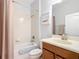 Bathroom with tub/shower combo, a sink with cabinet storage, and neutral colors at 19724 Fort King Run, Brooksville, FL 34601