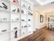 Stylish built-in shelving accents this home's dining room at 19724 Fort King Run, Brooksville, FL 34601