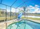 Unique pool view with a shark and serene water views at 19724 Fort King Run, Brooksville, FL 34601