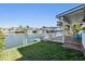 Waterfront backyard view of home's boat dock at 4383 Biscayne Dr, Hernando Beach, FL 34607