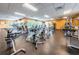 Well-equipped fitness center featuring modern exercise machines and panoramic views at 1727 Lakestone Dr, Trinity, FL 34655