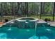 Beautiful screened pool with spa and water features surrounded by lush greenery providing a backyard oasis at 2075 Warwick Dr, Oldsmar, FL 34677