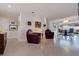Inviting living space with comfortable seating and seamless access to the dining area and water views at 2158 Blossom S Way, St Petersburg, FL 33712