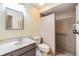 Updated bathroom features a walk-in shower, neutral colors, and modern fixtures at 2263 Citrus Ct, Clearwater, FL 33763