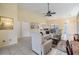 Spacious living room with tile floors, neutral colors, and an open floor plan at 2263 Citrus Ct, Clearwater, FL 33763