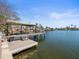 Waterfront view from private dock with boat lift and canopy at 2300 S Shore Se Dr, St Petersburg, FL 33705