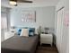 Bedroom featuring coastal decor and modern furniture at 247 Rex Pl # G, Madeira Beach, FL 33708