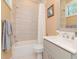 Bathroom features a combination shower and bathtub with a modern vanity at 4302 W San Pedro St, Tampa, FL 33629