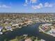 Waterfront property with a private boat dock and stunning open water views, complemented by lush landscaping at 4901 Lansing St Ne, St Petersburg, FL 33703