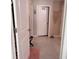Hallway leading to multiple rooms, featuring tile flooring and neutral decor at 4908 Wild Senna Blvd, Tampa, FL 33619