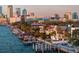 Stunning waterfront homes with private docks and city skyline views, perfect for luxury living and entertaining at 72 Adalia Ave, Tampa, FL 33606