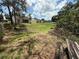 Fenced backyard with ample space, showcasing home exteriors and potential for outdoor enjoyment at 7425 Riverbank Dr, New Port Richey, FL 34655