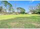 Backyard featuring a large grassy area that is fully fenced at 8523 Hamster Dr, Zephyrhills, FL 33540