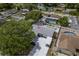 An aerial view of the property showcasing its layout, including the yard and proximity to nearby amenities at 10064 82Nd St, Seminole, FL 33777