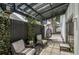 Relaxing outdoor patio area with comfortable seating and leafy green plants at 10064 82Nd St, Seminole, FL 33777