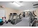 Well-equipped gym with cardio machines, treadmills, and weightlifting equipment for residents at 10467 Larchmont N Pl, Pinellas Park, FL 33782
