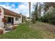 Spacious backyard surrounded by trees, offering privacy and tranquility at 1273 Mission Cir, Clearwater, FL 33759