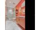 Modern bathroom with marble floors, a glass-enclosed shower, and sleek vanity at 2912 W Santiago St # 1504, Tampa, FL 33629