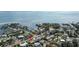 Beautiful aerial view of a waterfront community with stunning water views and lush landscaping at 6891 4Th S St, St Petersburg, FL 33713