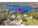 Stunning aerial view of the home on the lake at 1301 Jen Ma Jo Ln, Lutz, FL 33549