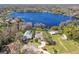 Stunning aerial view of the home on the lake at 1301 Jen Ma Jo Ln, Lutz, FL 33549