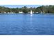 Scenic view of the lake with a sailboat gliding across the water at 1301 Jen Ma Jo Ln, Lutz, FL 33549