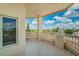 Spacious balcony with white tile flooring and stunning skyline views at 14 Somerset St # 5C, Clearwater, FL 33767