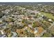 Aerial view displays property surrounded by residential buildings near schools and recreational fields, indicating convenience at 204 Sandra Ave, Brandon, FL 33510