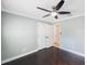 This bedroom features a ceiling fan, and light green walls at 2900 2Nd N Ave, St Petersburg, FL 33713