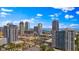 Breathtaking aerial view highlighting the city skyline with blue skies and calm bay waters at 400 4Th S Ave # 704, St Petersburg, FL 33701