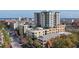 This beautiful view showcases the residential building surrounded by lush greenery at 400 4Th S Ave # 704, St Petersburg, FL 33701