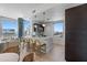 Contemporary kitchen with a sleek breakfast bar and stainless steel appliances, seamlessly integrated into the living space at 400 4Th S Ave # 704, St Petersburg, FL 33701