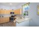 Bright kitchen featuring stainless steel appliances, wood cabinets, and plenty of natural light at 10105 Holly Berry Dr, Weeki Wachee, FL 34613