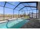 Sparkling pool enclosed by a screen for outdoor fun and relaxation at 13359 Golden Lime Ave, Spring Hill, FL 34609