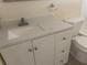 Bathroom featuring a modern vanity with white countertop at 3641 Dickens Dr, Holiday, FL 34691
